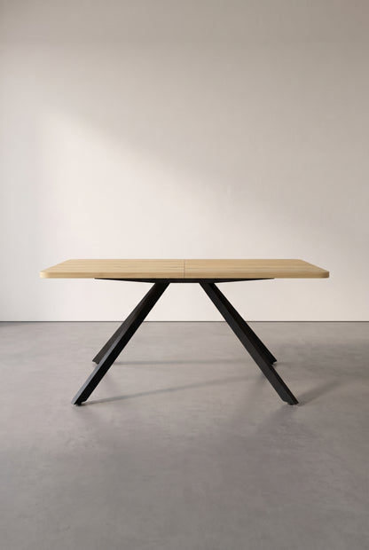 Table à manger extensible 160 à 240 cm, 6 à 10 personnes, charge 100 kg, vue d'ensemble
