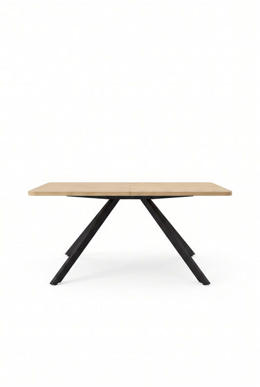 Table à manger extensible 160 à 240 cm, 6 à 10 personnes, charge 100 kg, sur fond blanc